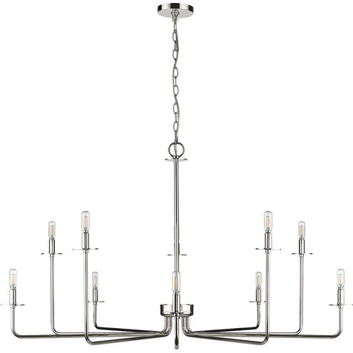Marceline 10 Light 48 inch Polished Nickel Chandelier Ceiling Light
